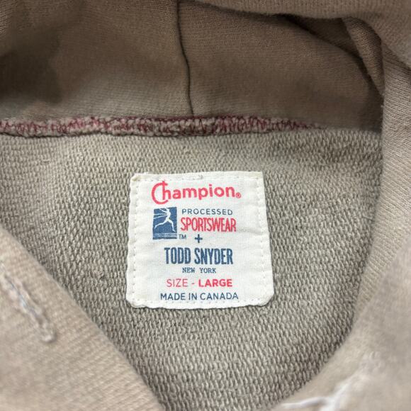 Rare Todd Snyder Champion Hoodie Two-Tone Men's Large - Picture 4 of 11